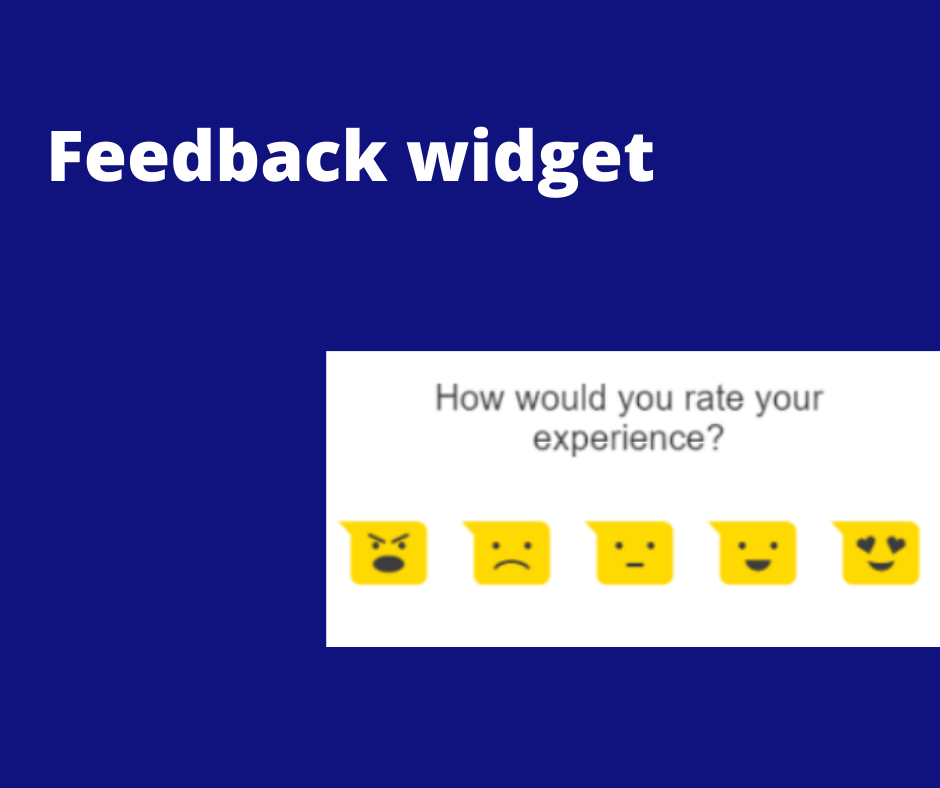 Preview of feedback widget in Submission Portal